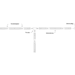 Halo Design Track 1F T-stykke, hvid