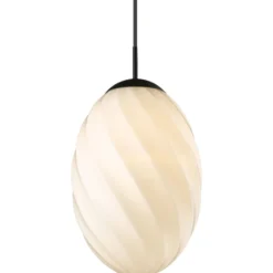 Halo Design Twist Egg pendel, sort, Ø25 cm