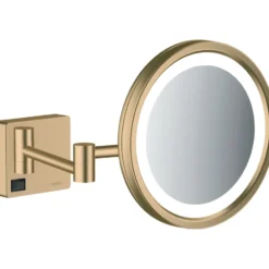 Hansgrohe AddStoris makeup spejl med lys, børstet bronze