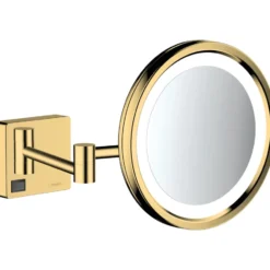 Hansgrohe AddStoris makeup spejl med lys, guld