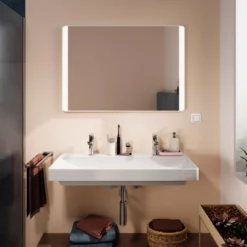 Hansgrohe Xarita Lite Q spejl med lys, 100x70 cm, hvid