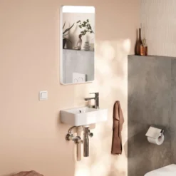 Hansgrohe Xarita Lite Q spejl med lys, 36x70 cm, hvid