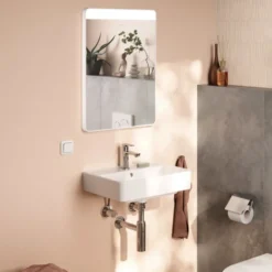 Hansgrohe Xarita Lite Q spejl med lys, 50x70 cm, hvid