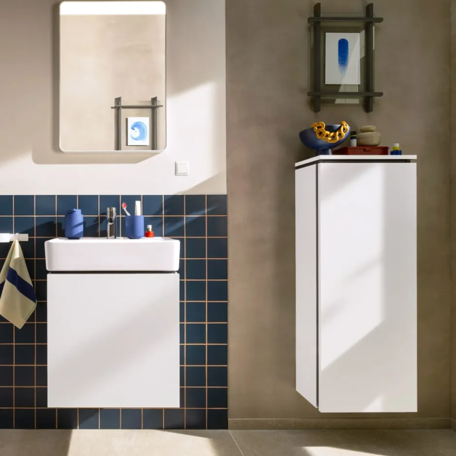 Hansgrohe Xarita Lite Q spejl med lys, 50x70 cm, hvid