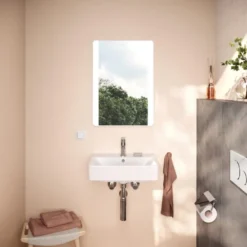 Hansgrohe Xarita Lite Q spejl med lys, 50x70 cm, hvid