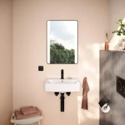 Hansgrohe Xarita Lite Q spejl med lys, 50x70 cm, sort