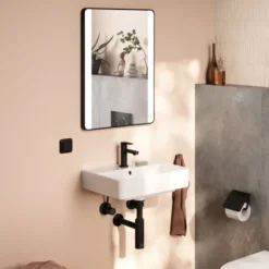 Hansgrohe Xarita Lite Q spejl med lys, 50x70 cm, sort