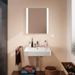 Hansgrohe Xarita Lite Q spejl med lys, 60x70 cm, hvid