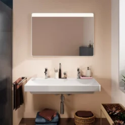 Hansgrohe Xarita Lite Q spejl med lys, sensor, 100x70 cm, hvid