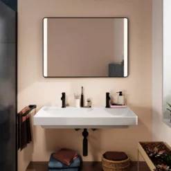 Hansgrohe Xarita Lite Q spejl med lys, sensor, 100x70 cm, sort