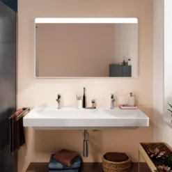 Hansgrohe Xarita Lite Q spejl med lys, sensor, 120x70 cm, hvid