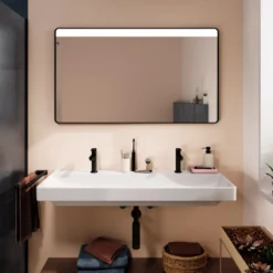 Hansgrohe Xarita Lite Q spejl med lys, sensor, 120x70 cm, sort
