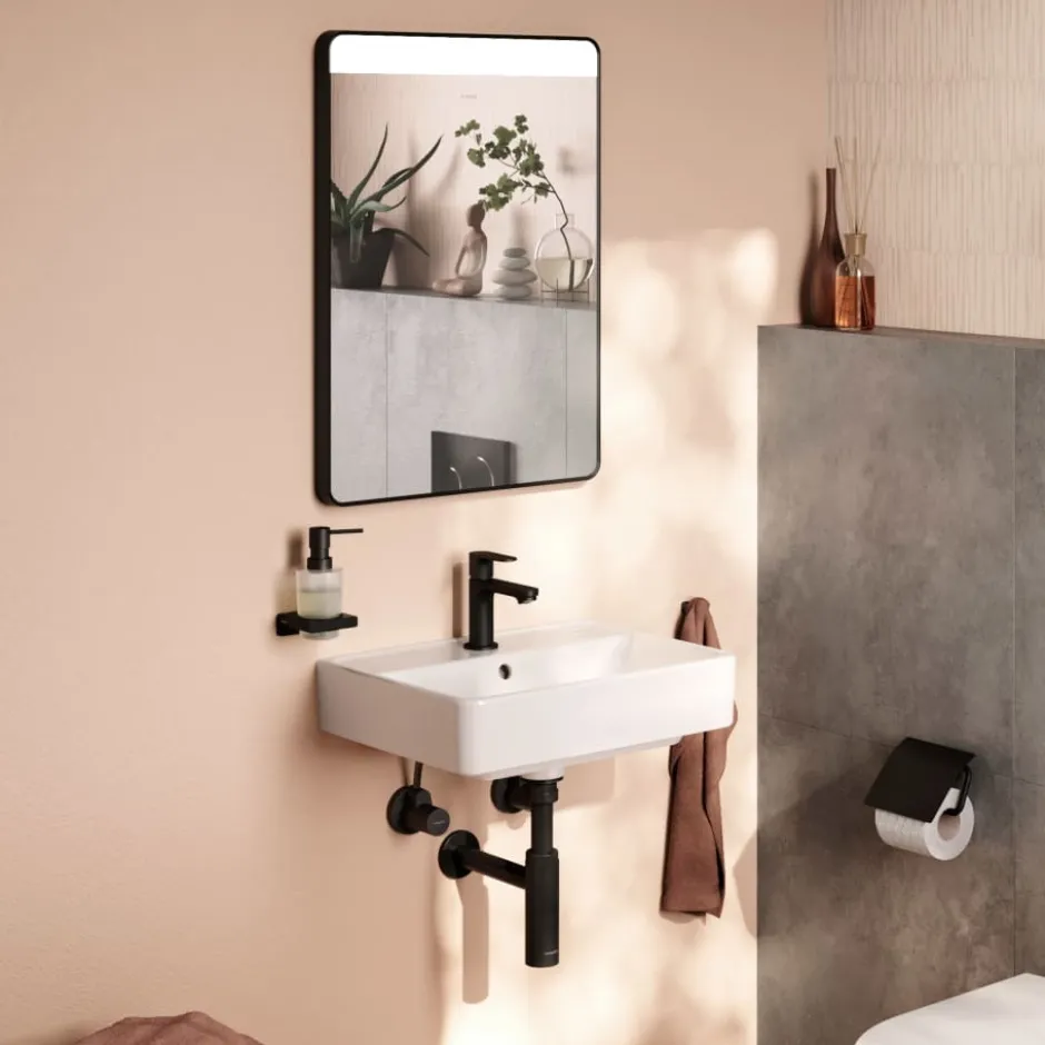 Hansgrohe Xarita Lite Q spejl med lys, sensor, 50x70 cm, sort