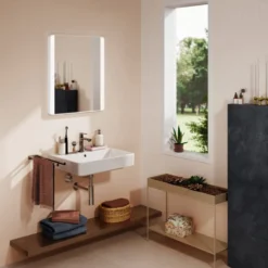 Hansgrohe Xarita Lite Q spejl med lys, sensor, 60x70 cm, hvid