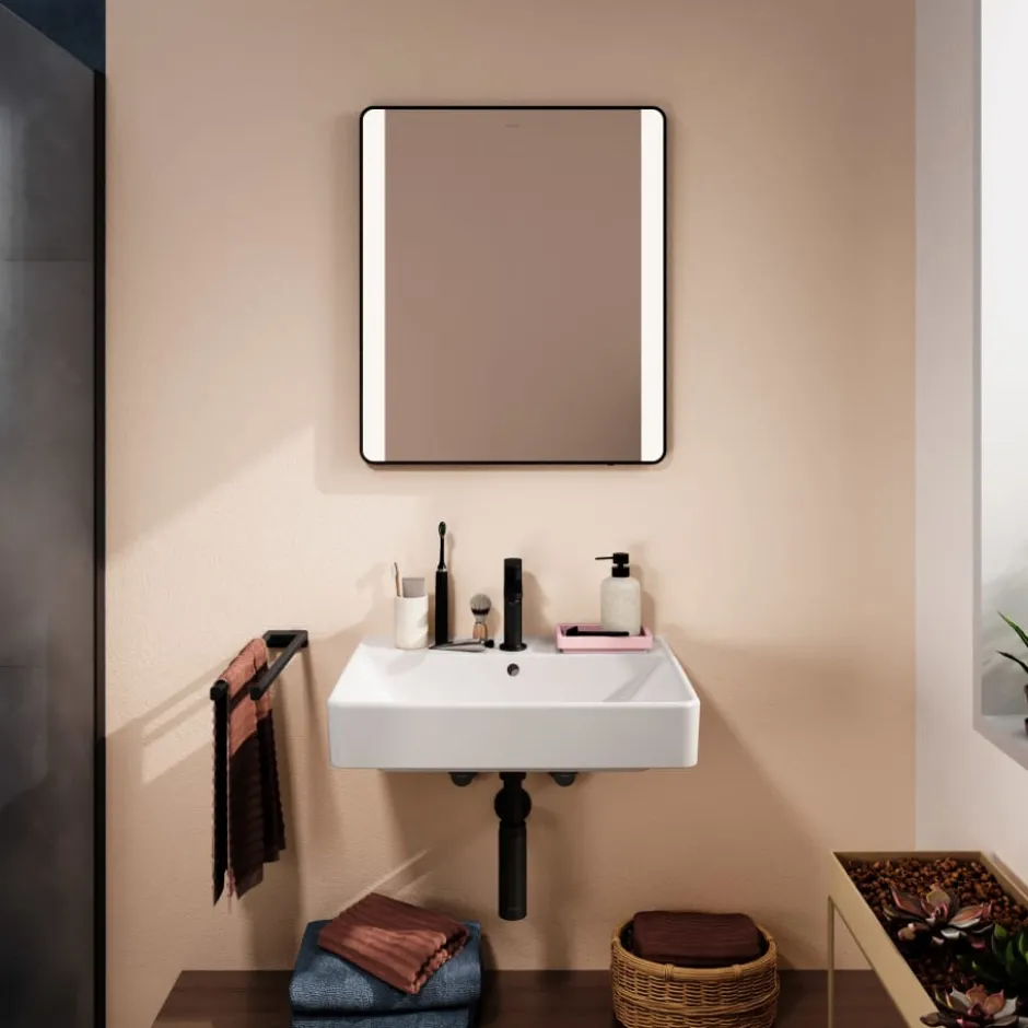Hansgrohe Xarita Lite Q spejl med lys, sensor, 60x70 cm, sort