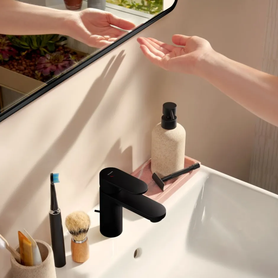 Hansgrohe Xarita Lite Q spejl med lys, sensor, 60x70 cm, sort