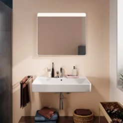 Hansgrohe Xarita Lite Q spejl med lys, sensor, 80x70 cm, hvid