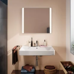 Hansgrohe Xarita Lite Q spejl med lys, sensor, 80x70 cm, hvid