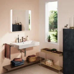 Hansgrohe Xarita Lite Q spejl med lys, sensor, 80x70 cm, hvid