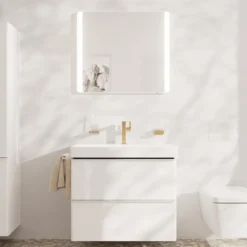 Hansgrohe Xarita Lite Q spejl med lys, sensor, 80x70 cm, hvid