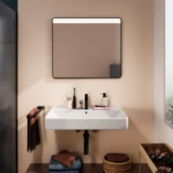 Hansgrohe Xarita Lite Q spejl med lys, sensor, 80x70 cm, sort