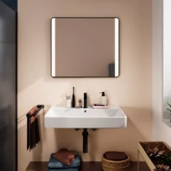Hansgrohe Xarita Lite Q spejl med lys, sensor, 80x70 cm, sort