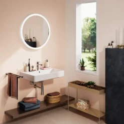 Hansgrohe Xarita Lite S spejl med lys, sensor, Ø70 cm, hvid
