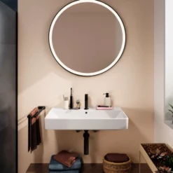Hansgrohe Xarita Lite S spejl med lys, sensor, Ø90 cm, sort