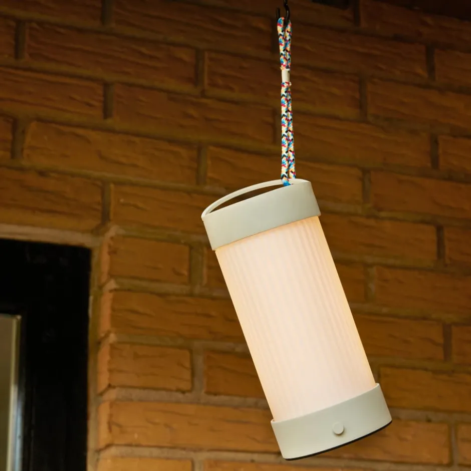 Hübsch Camp genopladelig lampe, beige