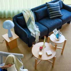 Hübsch Mush bordlampe, blå, 50 cm