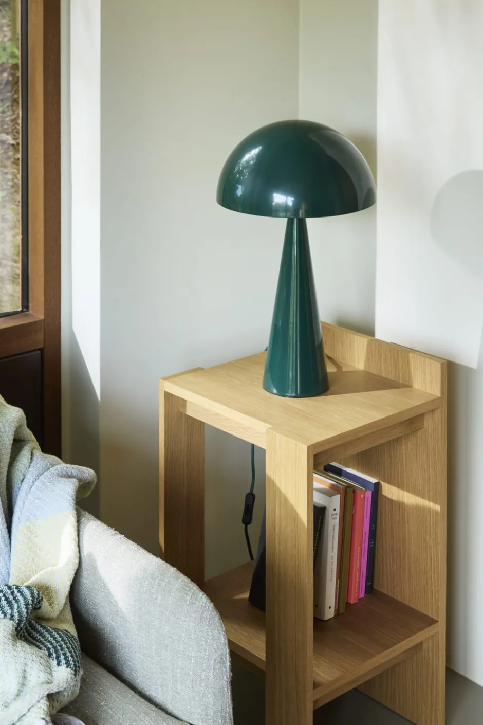 Hübsch Mush bordlampe, mørkegrøn, 50 cm
