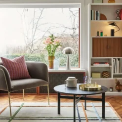 Hübsch Mush bordlampe, nikkel, 50 cm