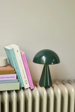 Hübsch Mush genopladelig bordlampe, grøn