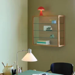 Hübsch Mush genopladelig bordlampe, rød