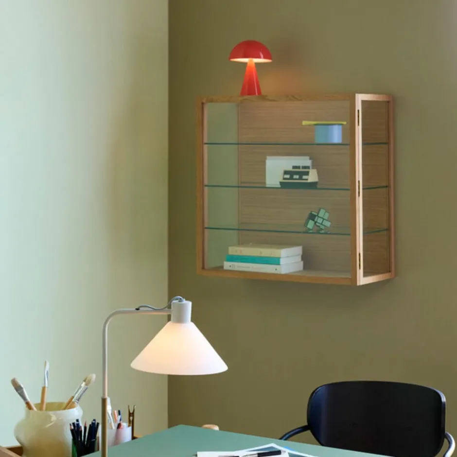 Hübsch Mush genopladelig bordlampe, rød