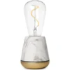 Humble One Smart genopladelig bordlampe, hvid marmor
