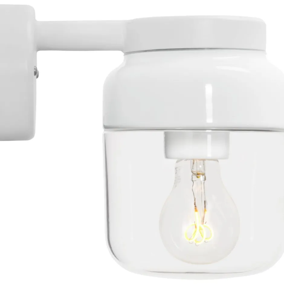Ifö Electric Ohm væglampe, hvid/klar