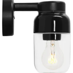 Ifö Electric Ohm væglampe, sort/klar