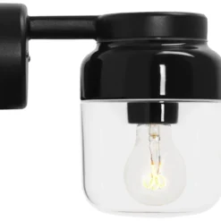 Ifö Electric Ohm væglampe, sort/klar