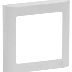 Indsats til smart button med LK Fuga Soft design ramme, lysegrå