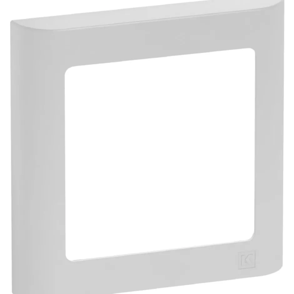 Indsats til smart button med LK Fuga Soft design ramme, lysegrå