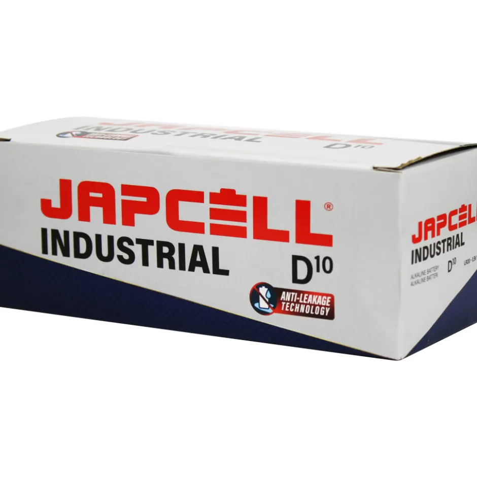 Japcell Industrial D batterier, 10 stk.