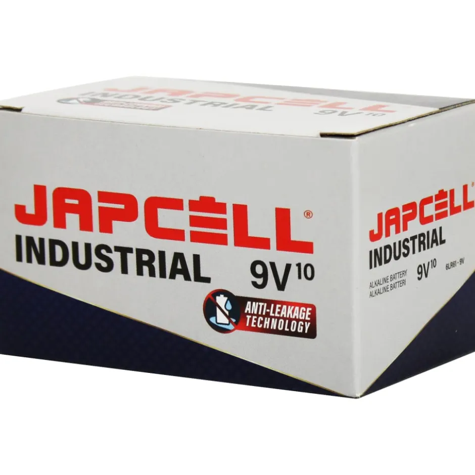 Japcell Industrial 9V batterier, 10 stk.