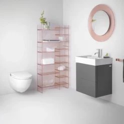 Kartell Laufen All Saints spejl med lys, lyserød
