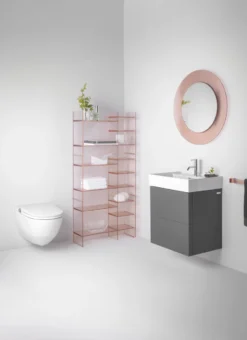 Kartell Laufen All Saints spejl med lys, lyserød