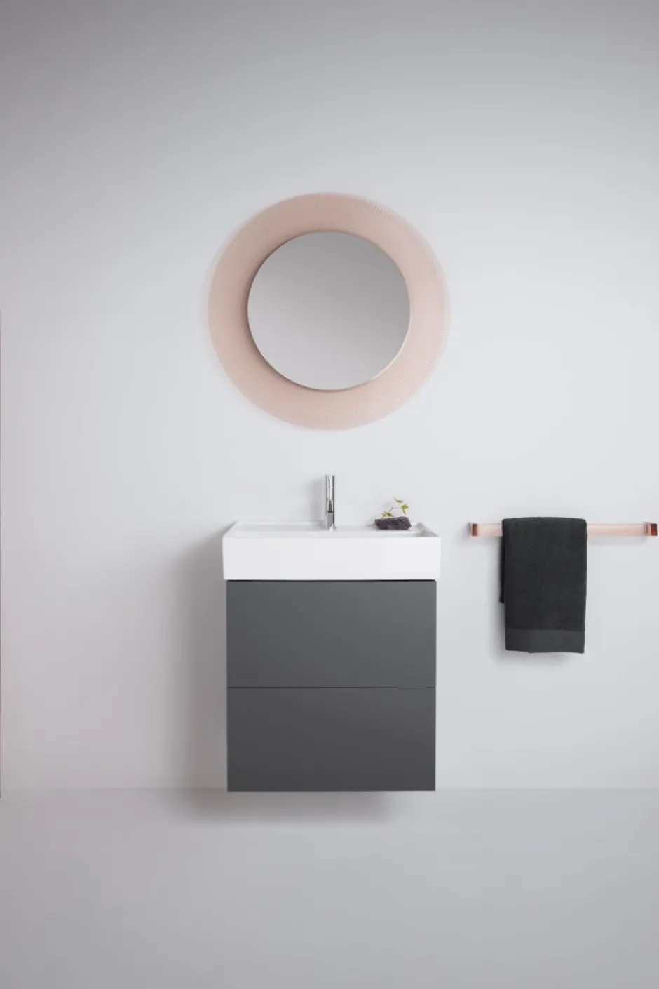 Kartell Laufen All Saints spejl med lys, lyserød