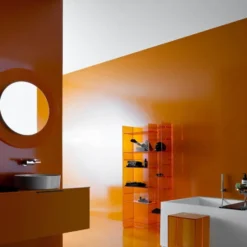 Kartell Laufen All Saints spejl med lys, orange