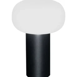 Konstsmide Antibes genopladelig bordlampe, sort