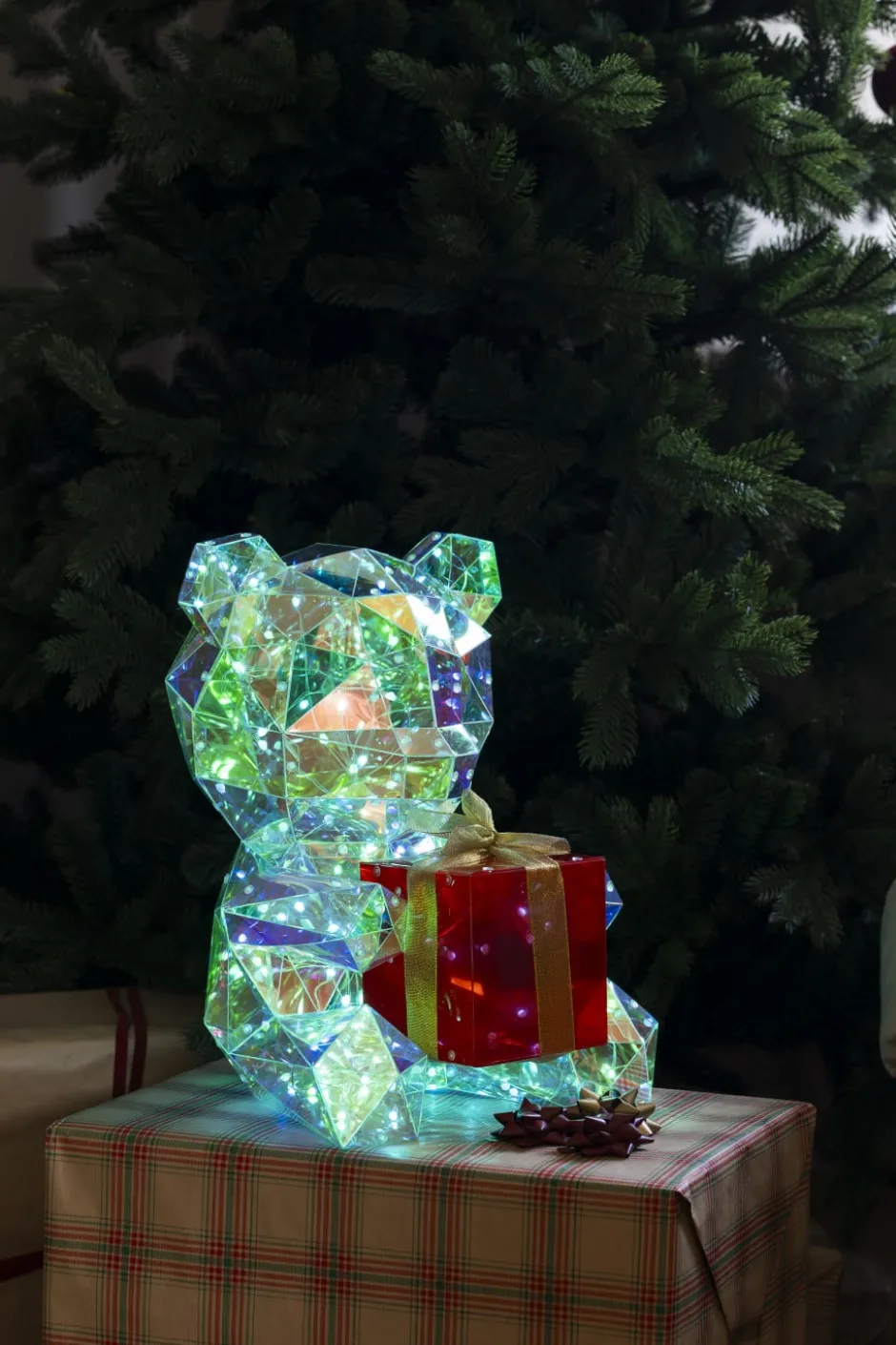 Konstsmide bamse med diamant effekt og lys