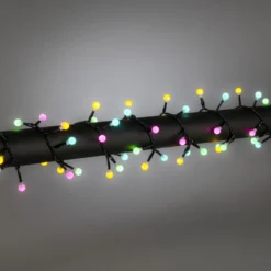 Konstsmide Cherry udendørs lyskæde, 200 pastelfarvede lys, 9,38 meter